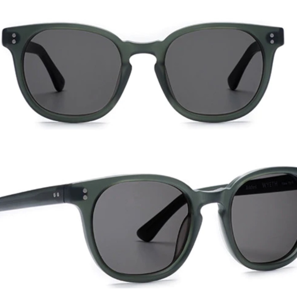 Wyeth Black / Grey Eckford Matte Stone Sunglasses